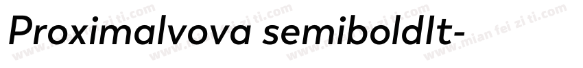 Proximalvova semiboldIt字体转换